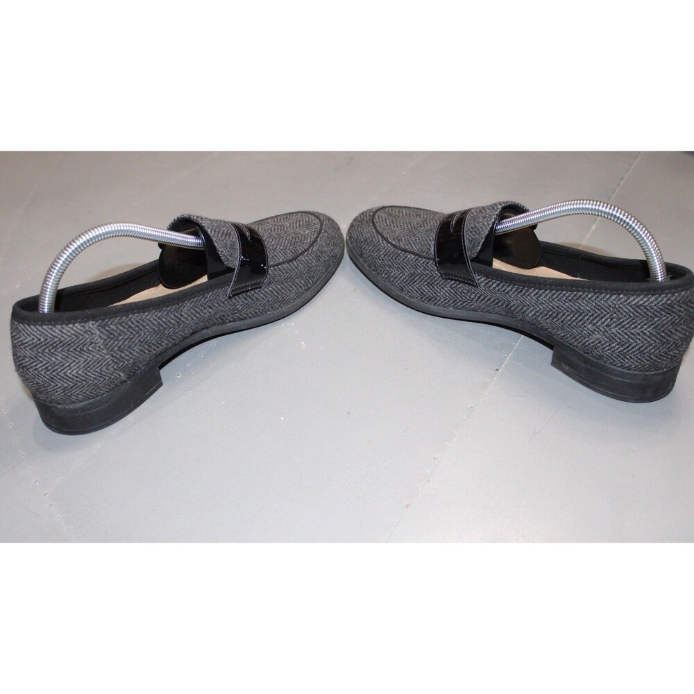 Clarks Trish Rose Loafers Women’s 10 Gray Herringbone Slip On Comfort - Picture 4 of 9